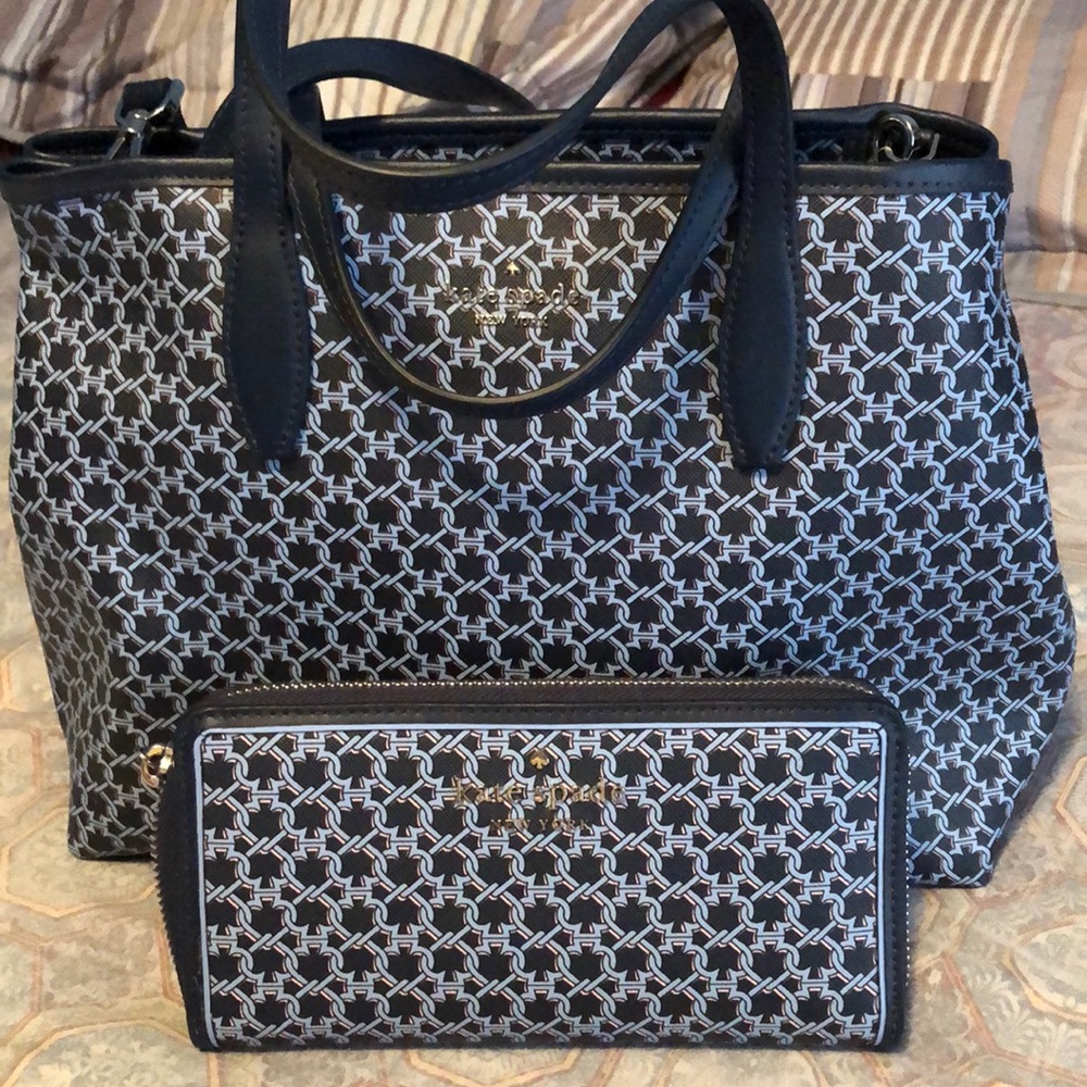 COPY - Kate Spade ♠️ Spade Link Shoulder Tote Bag and Wallet.